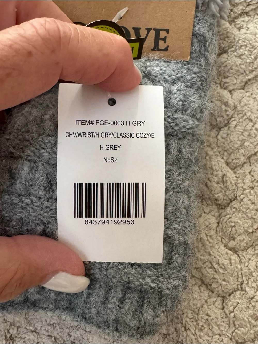 C.C Light Melange Grey Fingerless Eco Friendly Gloves